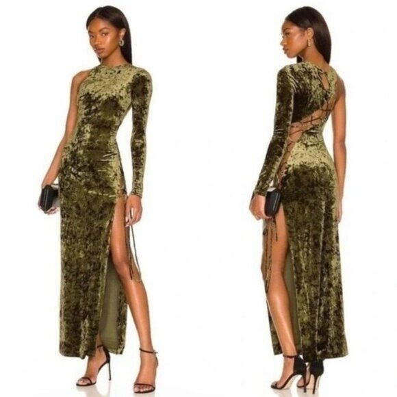 Camila Coelho Dresses & Skirts - Camila Coelho Gabriel Maxi Dress in Olive Green Sz XS NWOT Womens Bodycon Gown•